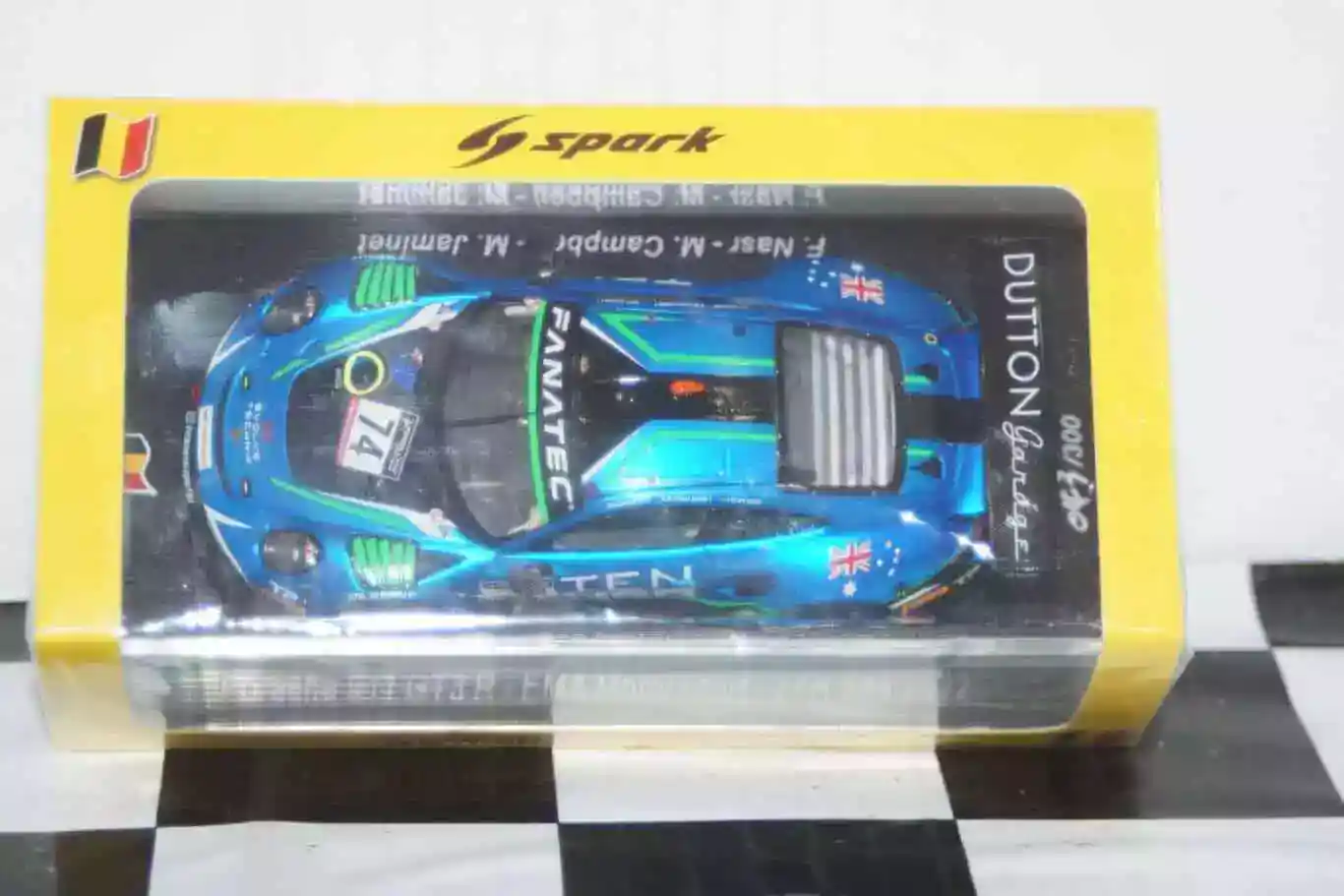 Spark porsche 911 gt3 r ema motorsport 24h spa 2022 #74 1:43 resin sb513