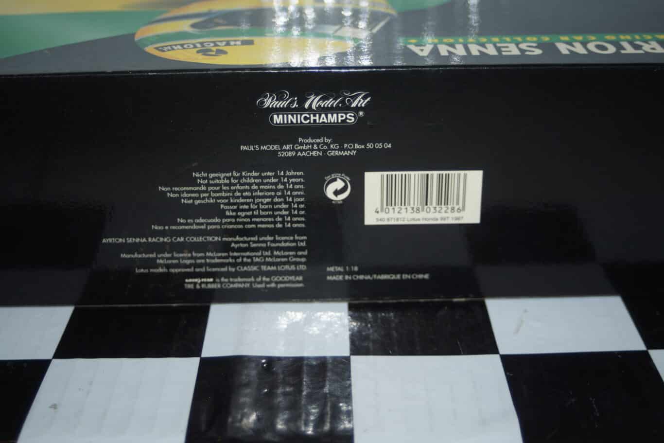 Minichamps lotus honda 99t #12 1987 ayrton senna collection in 1:18