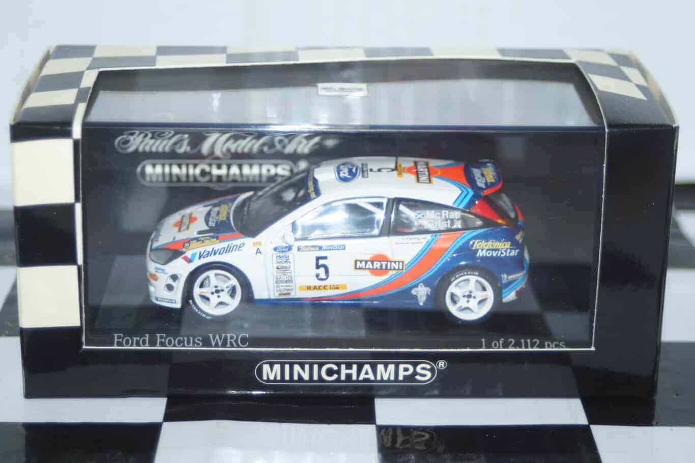 Minichamps ford focus rs wrc winner catalunya 2000 rally #5 430 008905