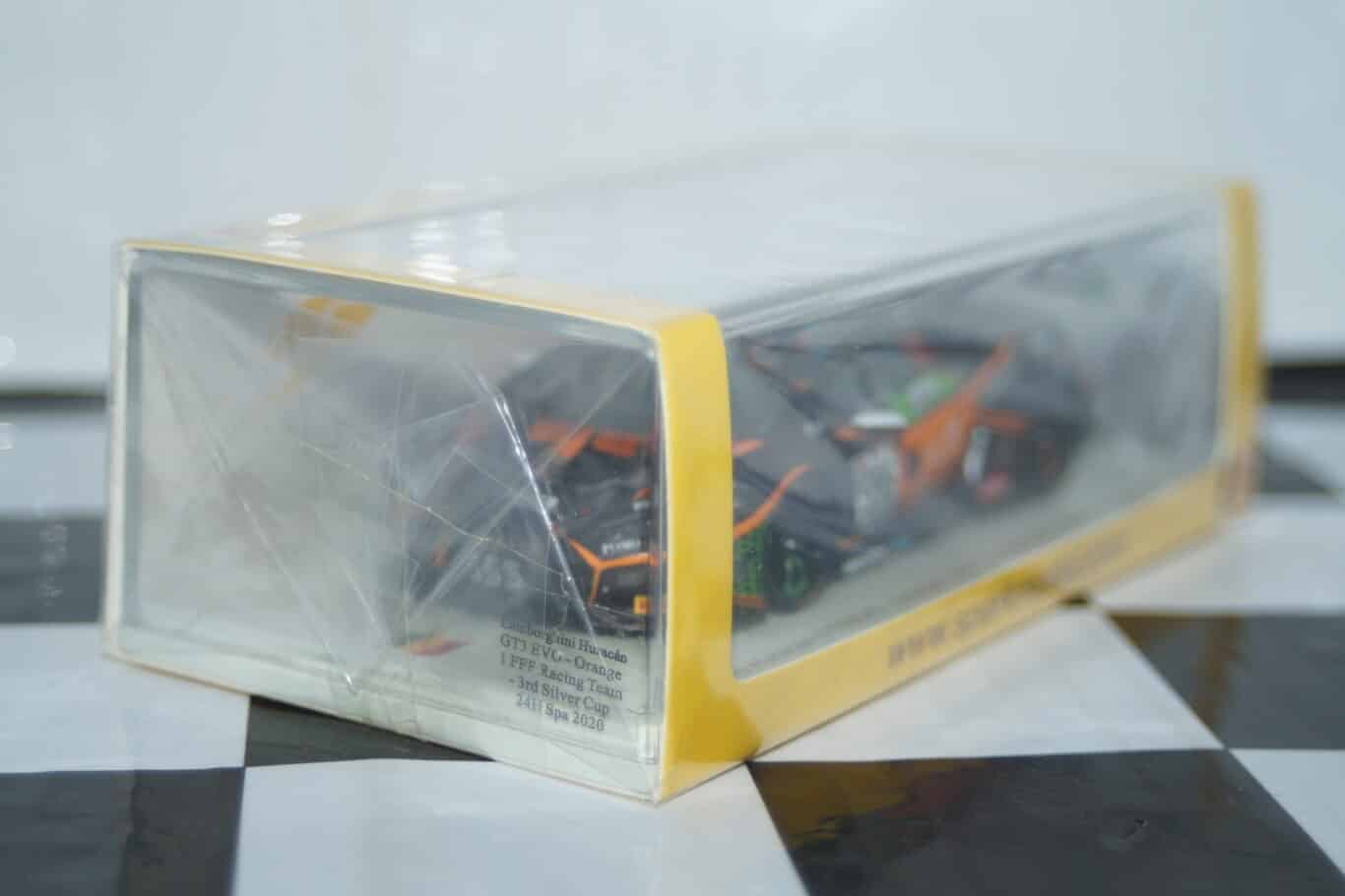 Spark lamborghini huracan gt3 evo orange 1fff 24h spa #63 2020 1:18 ref 18sb029