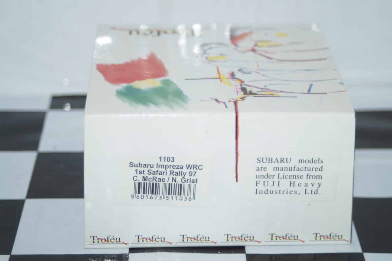 Trofeu subaru impreza wrc 1st safari rally 1997 #3 mcrae 555 ref 1103