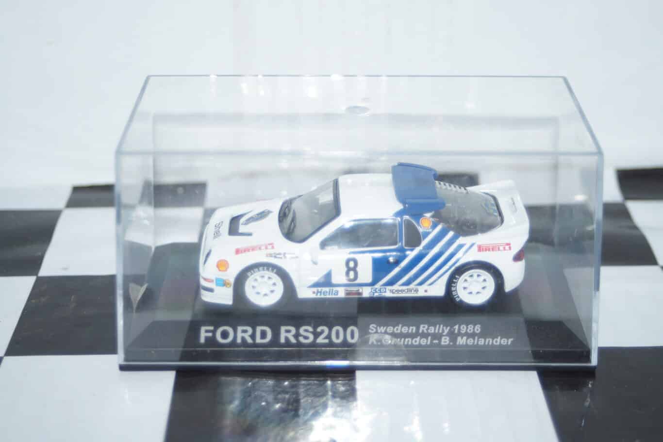 Atlas ixo based ford rs200 rs 1800 #8 1986 k.grundel / b.melander 1/43