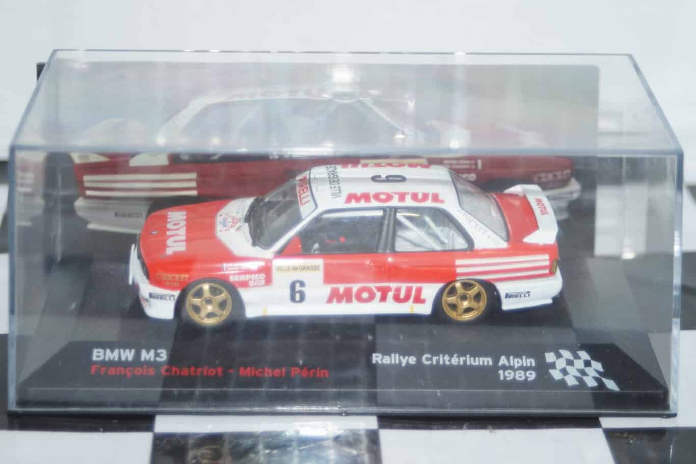 Atlas ixo based bmw m3 rallye criterium alpin 1989 #6 f.chatriot 1/43