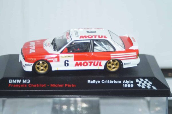 Atlas ixo based bmw m3 rallye criterium alpin 1989 #6 f.chatriot 1/43