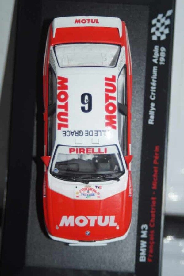 Atlas ixo based bmw m3 rallye criterium alpin 1989 #6 f.chatriot 1/43