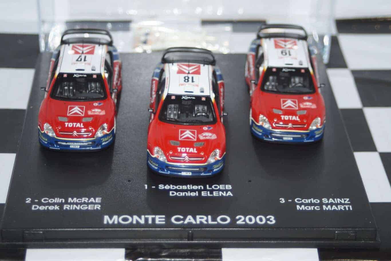 Norev citroen xsara wrc triple winners monte carlo 2003 #17 #18 #19 1:43rd amc009 482