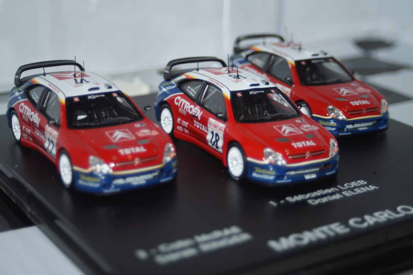 Norev citroen xsara wrc triple winners monte carlo 2003 #17 #18 #19 1:43rd amc009 482