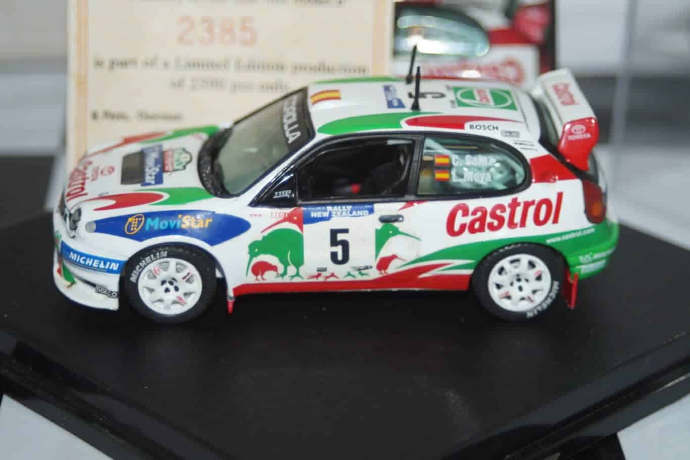Vitesse toyota corolla wrc new zealand rally #5 1998 c.sainz v98203