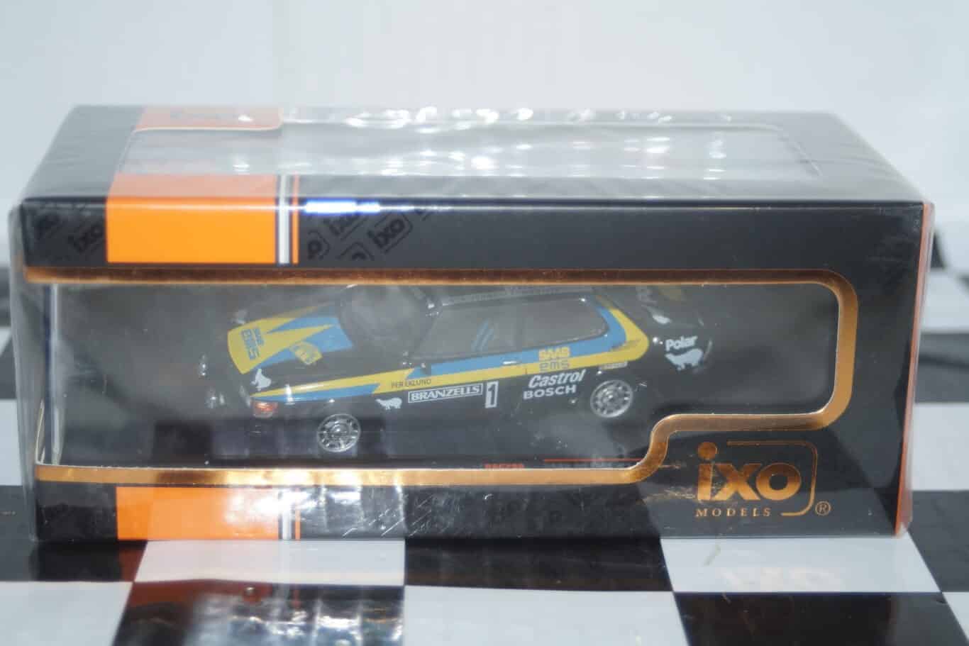 Ixo saab 99 ems 1 rally sweden 1977 p.eklund #1 rac298 1:43 diecast