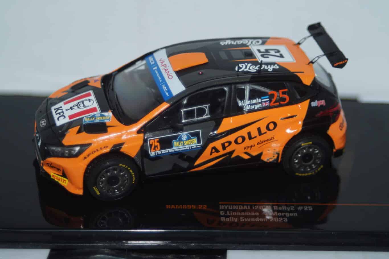 Ixo hyundai i20 n rally2 #25 rally sweden 2023 g.linnamae ram895.22