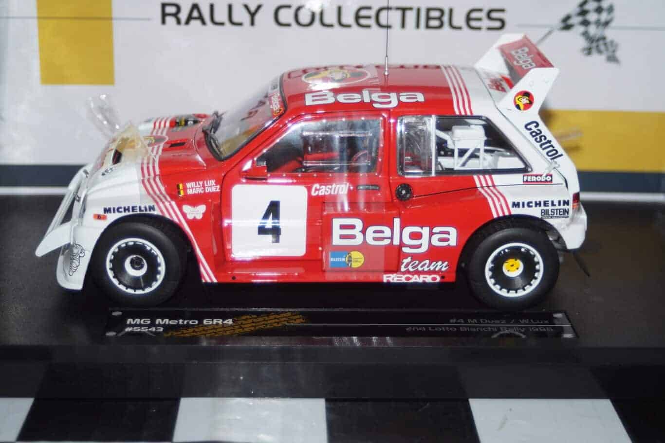Sunstar mg metro 6r4 2nd lotto bianchi rally1986 m.duez #4 ltd 999 1:18 ref 5543