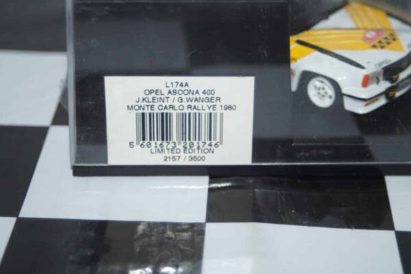 Vitesse opel ascona 400 #8 monte carlo rally 1980 ref l174a -cracks in case