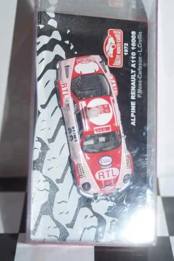 Atlas ixo based alpine renault a110 rally monte carlo 1972 #60 p.moss-carlsson 1/43