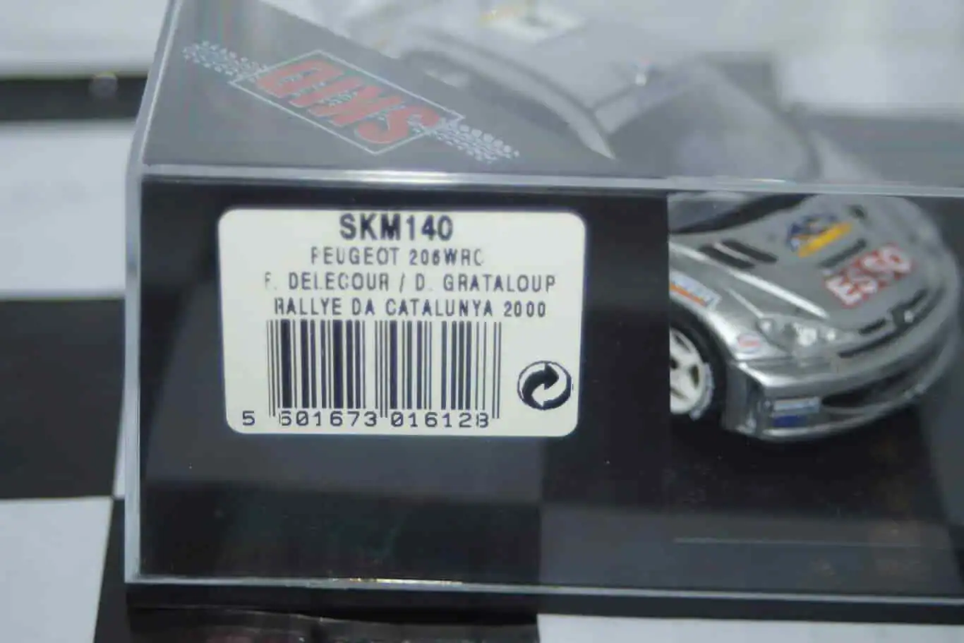 Vitesse skid peugeot 206 wrc catalunya rally f.delacour #9 2000 skm140