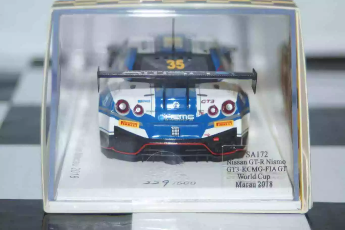 Spark nissan gt-r nismo gt3-kcmg-fia gt world cup macau 2018 sa172 1:43