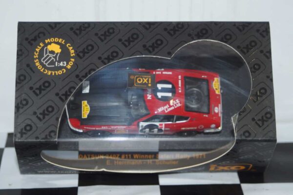 Ixo datsun 240z #11 winner safari rally 1971 e.herrmann rac044