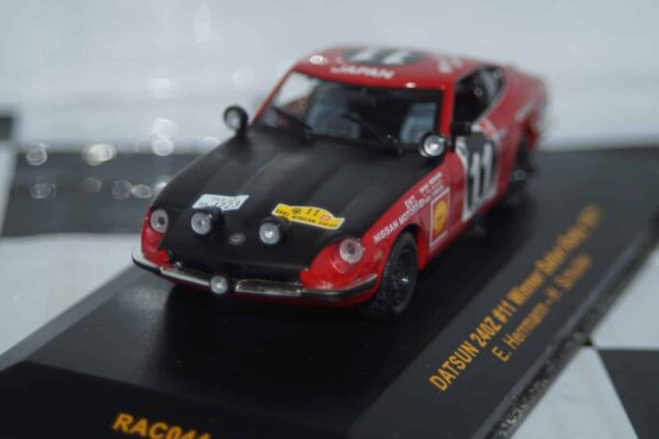 Ixo datsun 240z #11 winner safari rally 1971 e.herrmann rac044