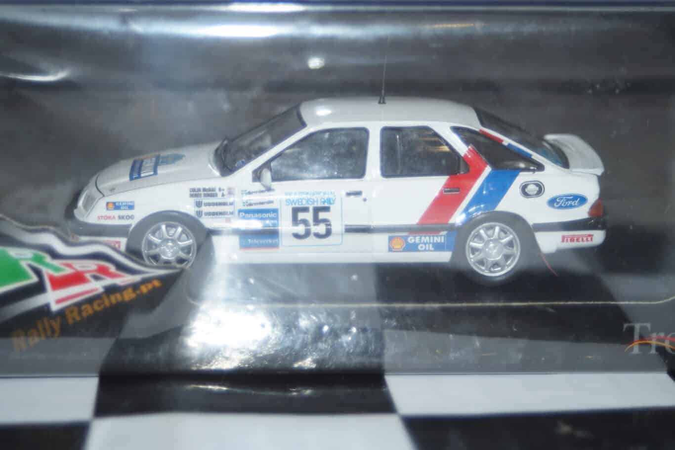 Ford sierra xr4x4 swedish rally 1989 colin mcrae 1:43rd scale rr.se 14 trofeu
