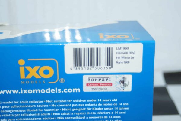 Ixo ferrari tr60 #11 winner le mans 1960 diecast 1:43 lm1960