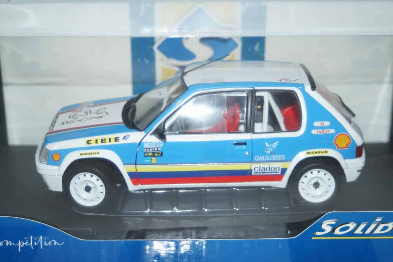 Solido peugeot 205 rallye 1.9l mk1 the schwab collection 1990 1:18th ref s1801716