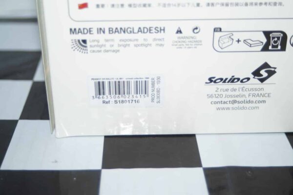 Solido peugeot 205 rallye 1.9l mk1 the schwab collection 1990 1:18th ref s1801716