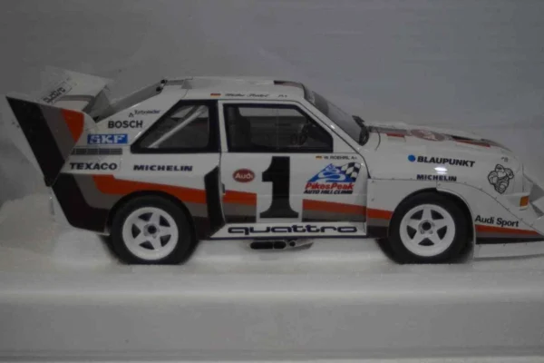 Autoart audi quattro s1 rally pikes peak winner 1987 #1 w.roehrl 1:18 88700