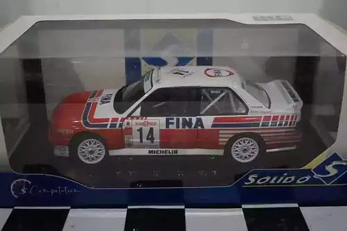 Solido bmw e30 m3 belgian pro car #14 1993 duez 1:18 diecast s1801523