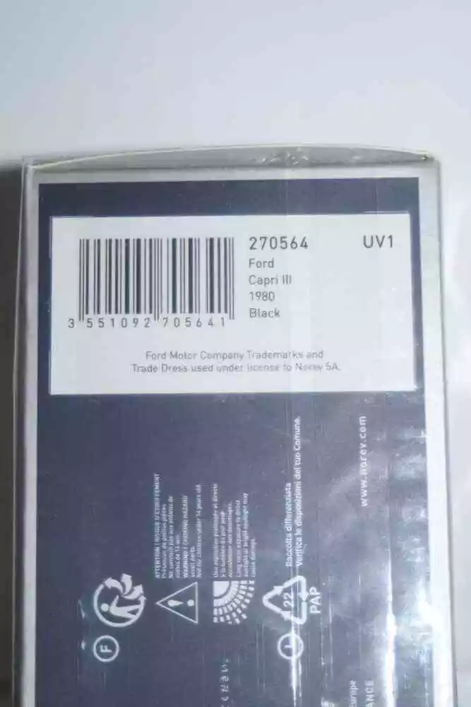 Norev ford capri mk3 black 1980 1:43 diecast 270564