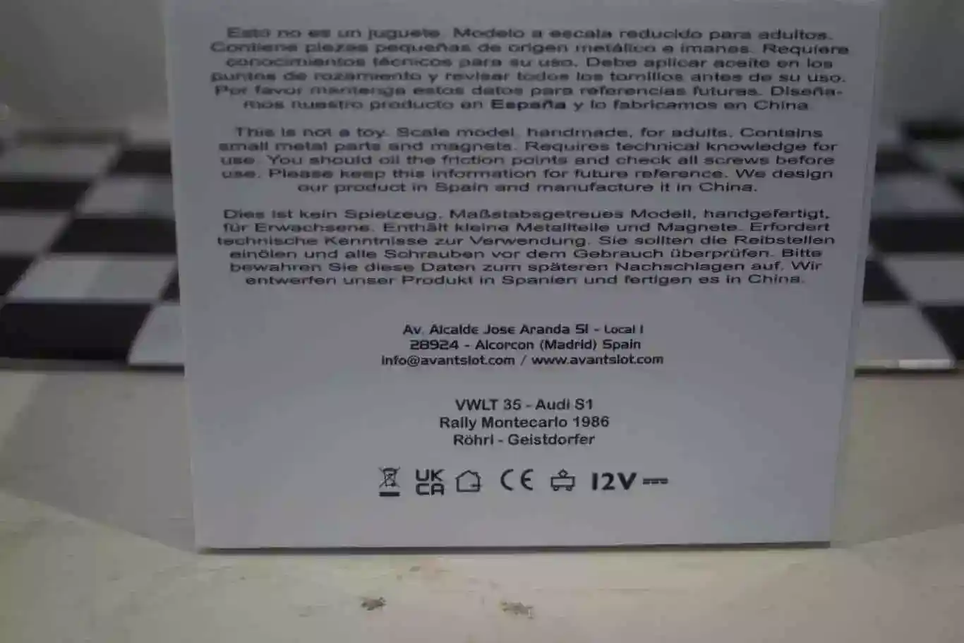 Avant slot audi service van,trailer and audi s1 #2 rally monte carlo 1986 ref rsv2301