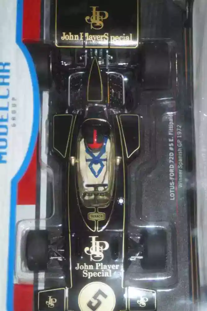 Model car group lotus - ford  72d #5 1st gp spain 1972 fittipaldi 1/18th mcg18610f