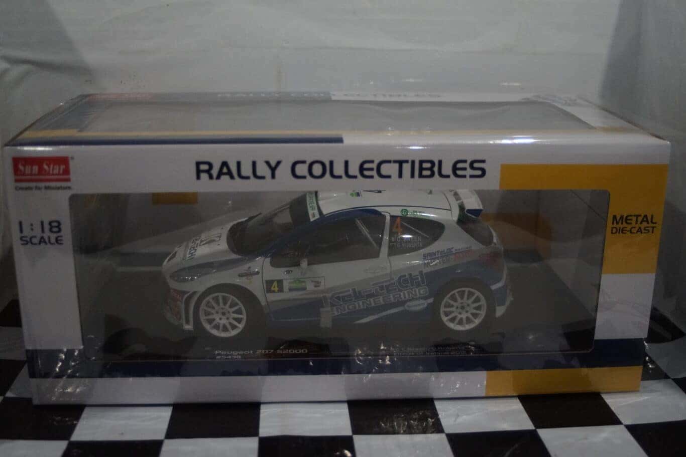 Sunstar peugeot 207 s2000 circuit of ireland 2012 c.breen #4 ltd 1999 1:18 ref 5438