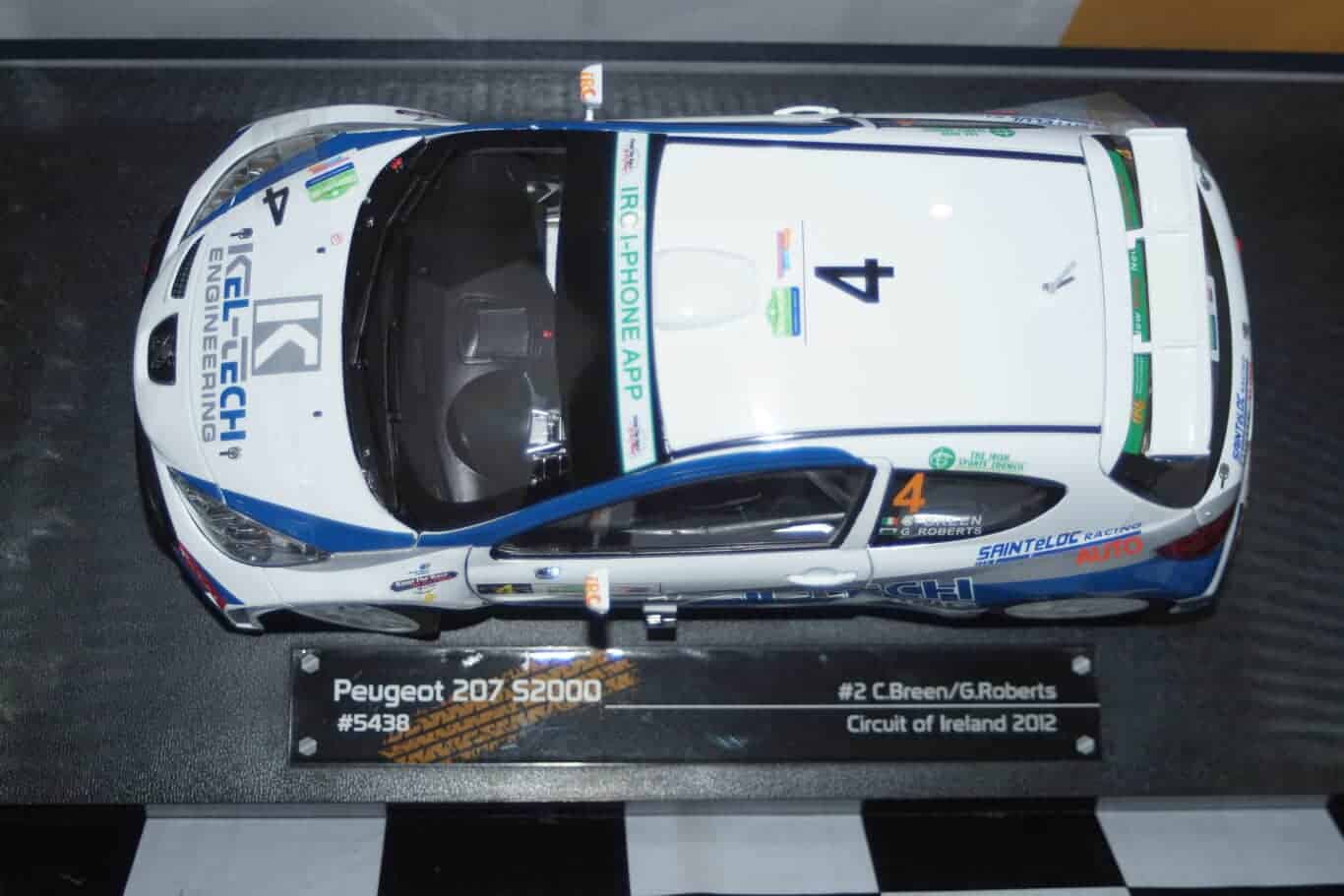 Sunstar peugeot 207 s2000 circuit of ireland 2012 c.breen #4 ltd 1999 1:18 ref 5438