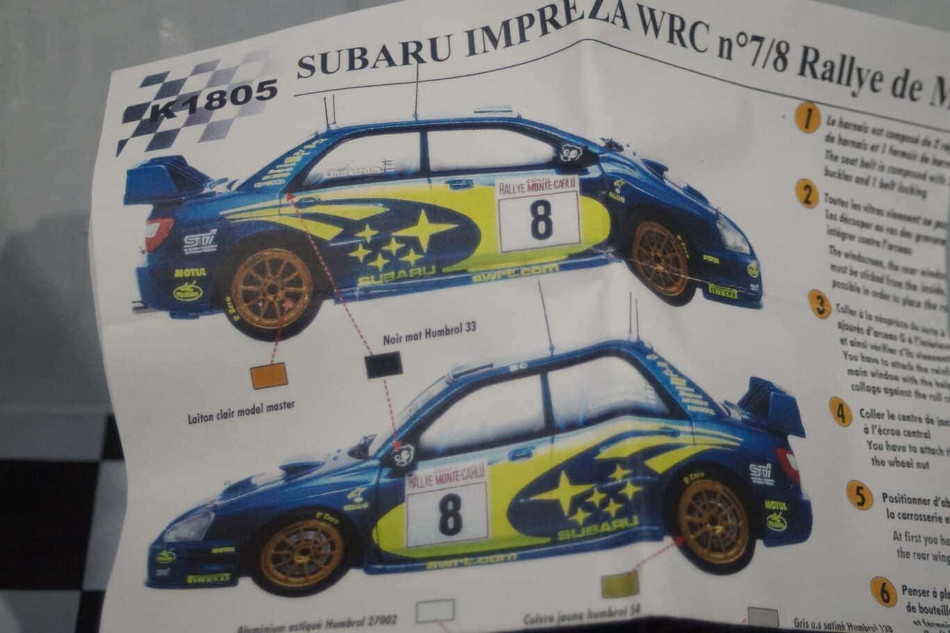 Provence moulage subaru wrc monte carlo 2003 k1805  kit 1:43