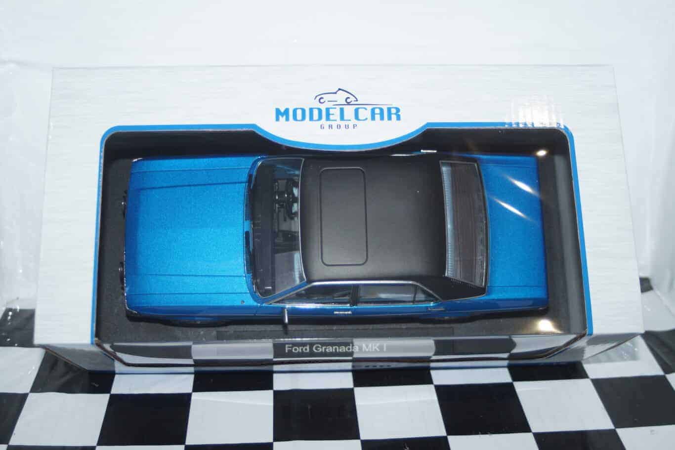 Model car group ford granada mk1 blue / black 1975 rhd uk exclusive mcg18468