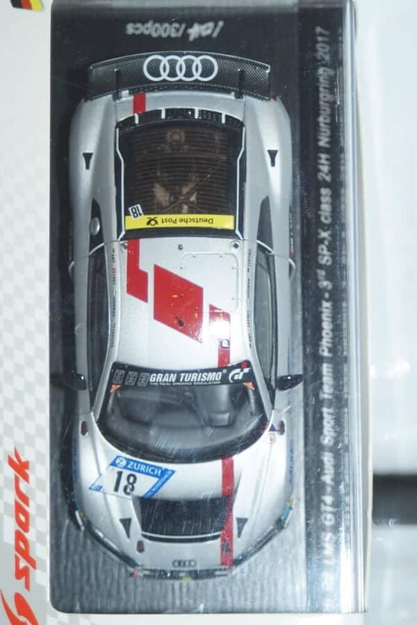 Spark audi r8 lms gt4 sp-x class 24hr nurburgring 2017 #18 1:43 ref sg302