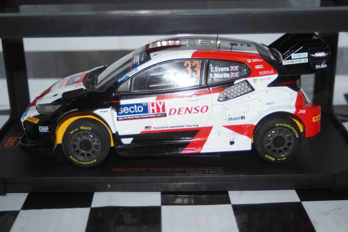 Ixo toyota gr yaris finland rally winner 2023 #33 1:18 18rmc174a.22