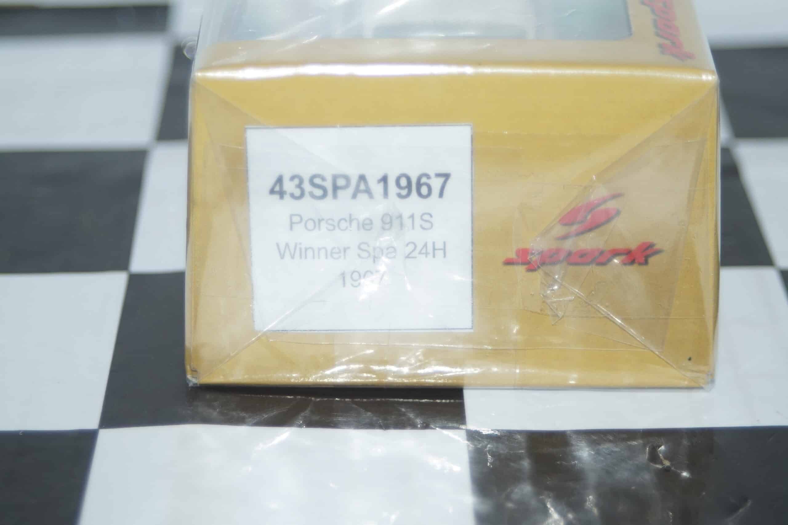 Spark porsche 911s winner #23 spa 24hr 1967 1:43 43spa1967
