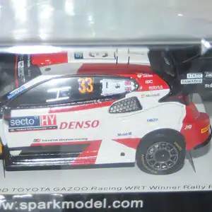 Spark toyota yaris gr rally finland winner 2023 evans #33 1:43 resin s6736