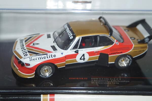 Ixo bmw 3.5 csl gr.5 #4 6th silverstone 1976 1:43 diecast gtm167lq.22