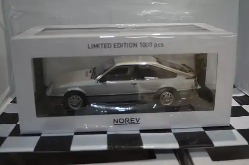 Norev opel monza 3.0i silver 1985 1:18 scale 183640 ltd