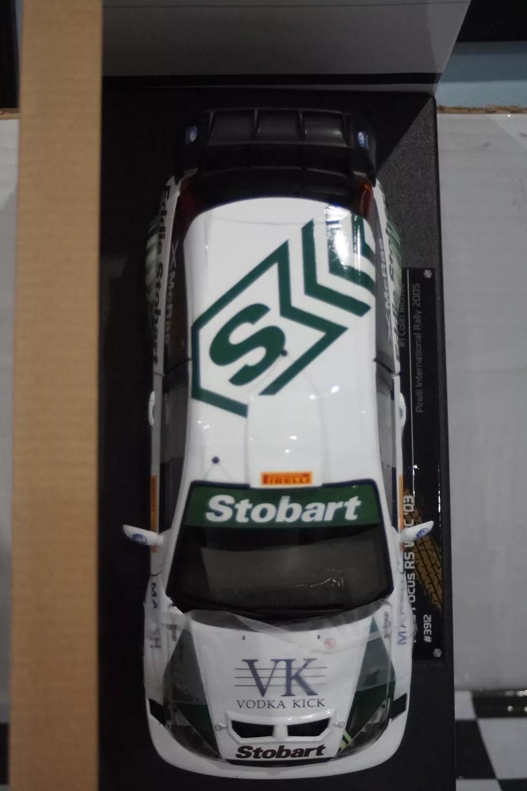 Sunstar ford focus rs wrc 03 colin mcrae #1 pirelli rally 2005 ref 3912 1:18