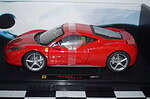 Hotwheels ferrari 458 italia red 1:18th p9893