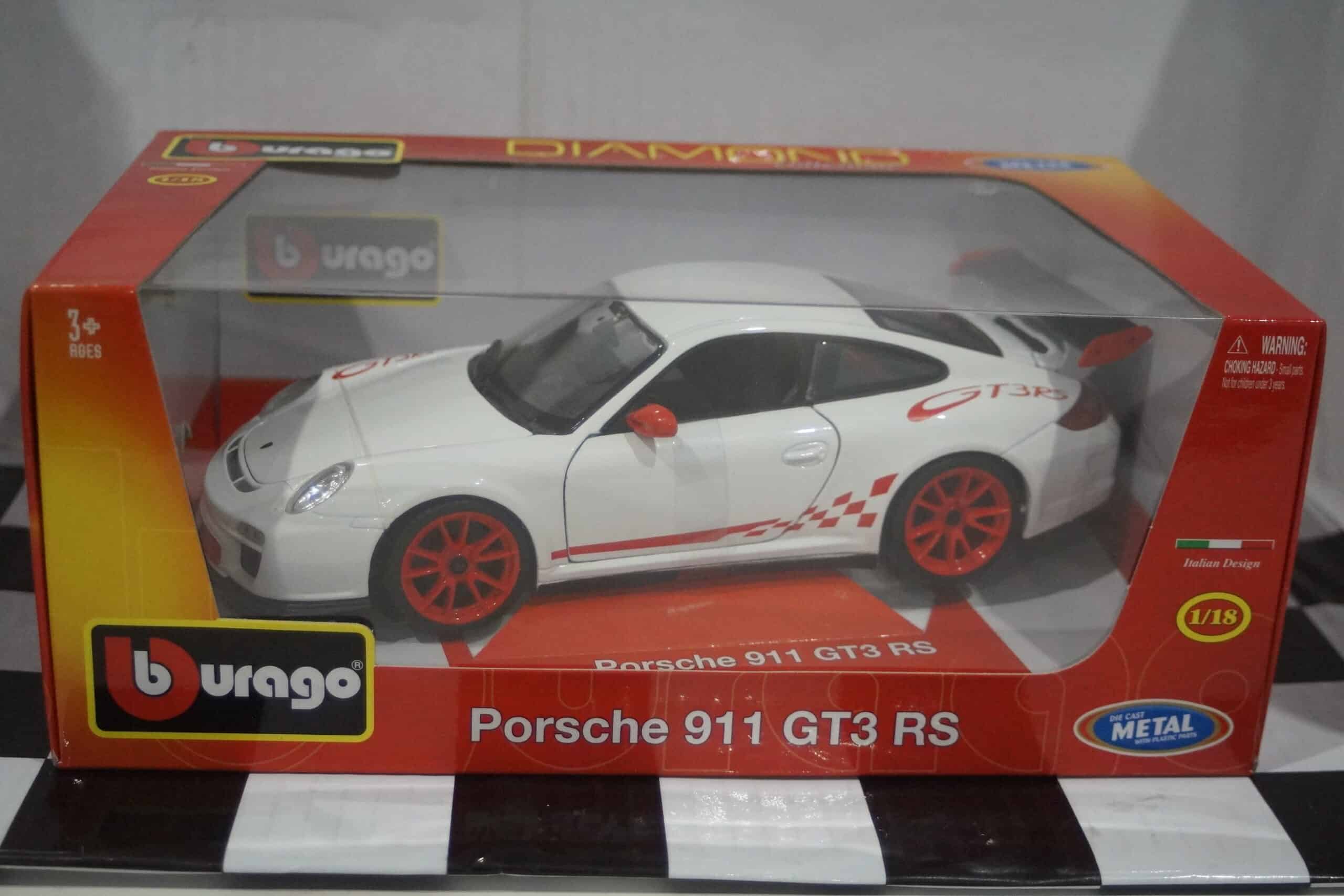Burago porsche 911 gt3 rs 1:18 scale ref 11034