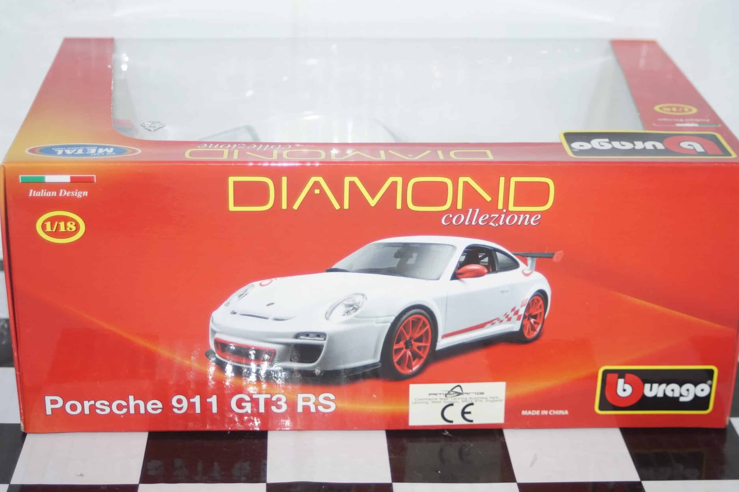 Burago porsche 911 gt3 rs 1:18 scale ref 11034