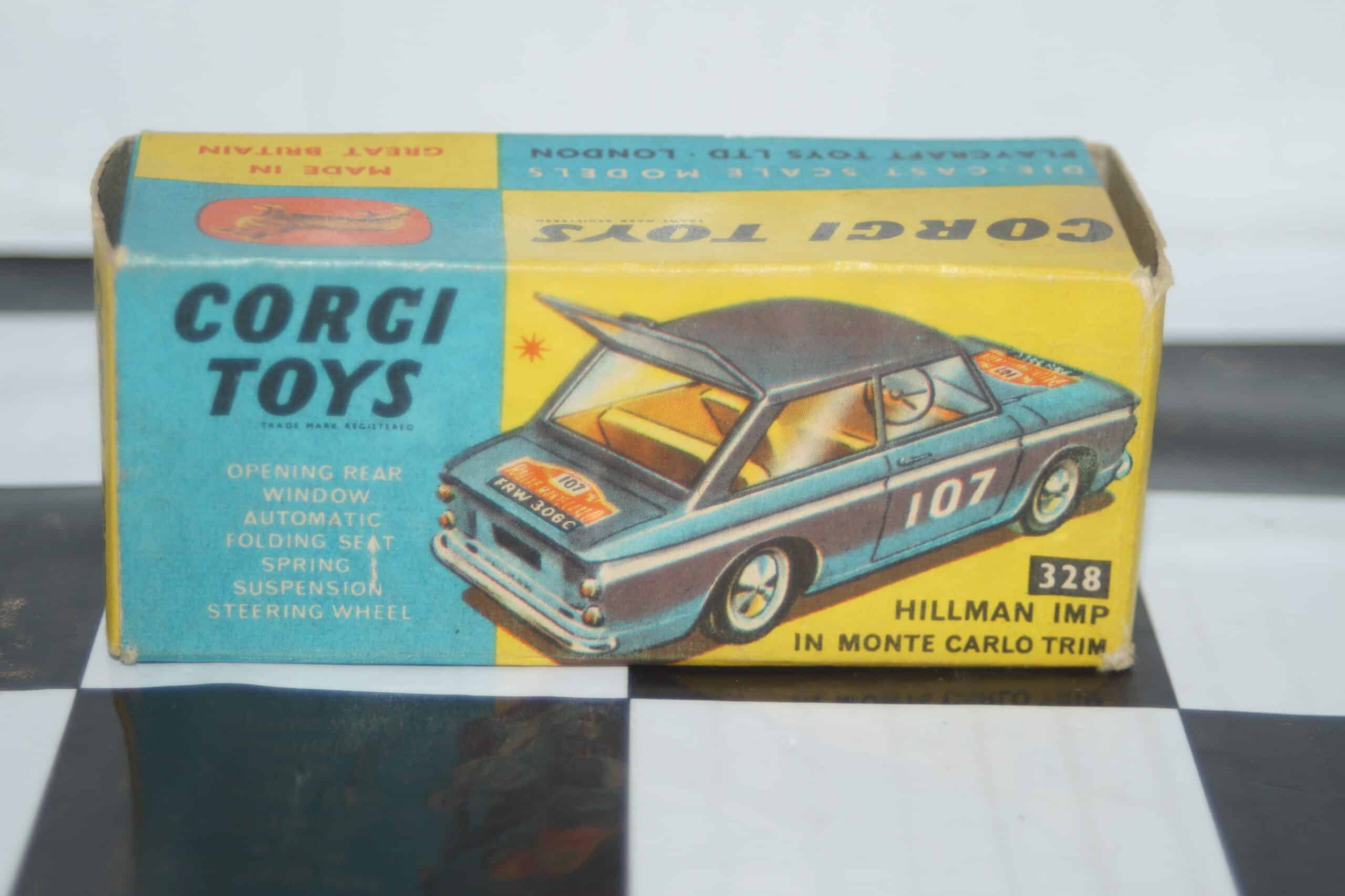 Corgi hillman imp monte carlo in blue #7 ref 328