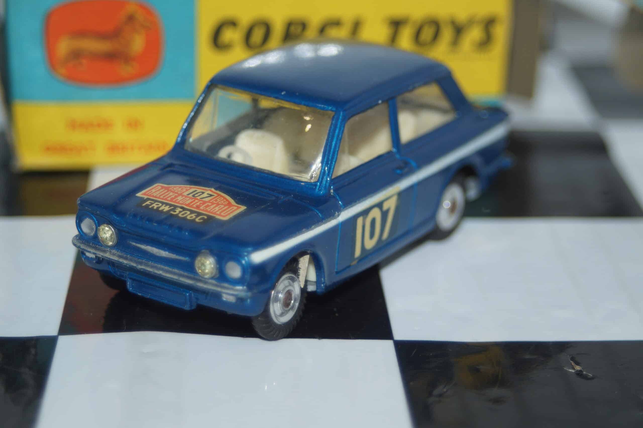 Corgi hillman imp monte carlo in blue #7 ref 328