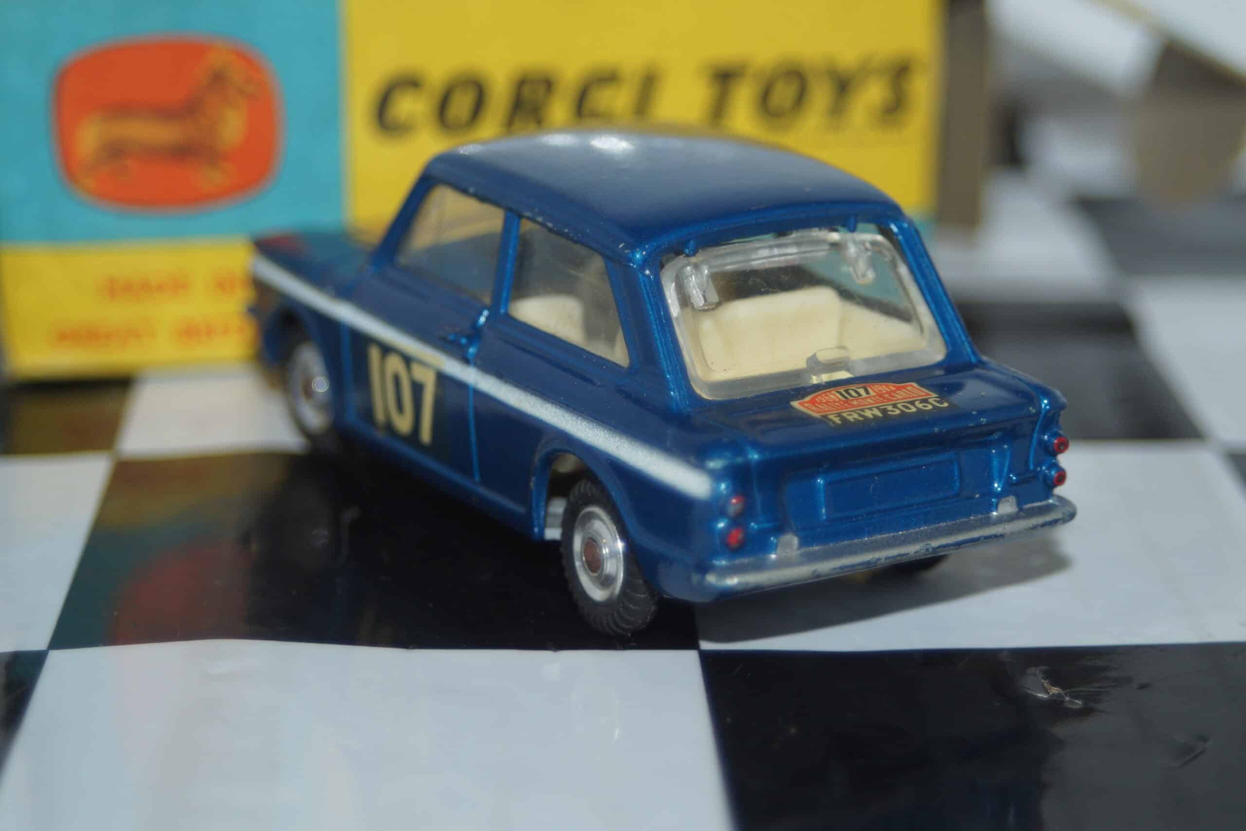 Corgi hillman imp monte carlo in blue #7 ref 328