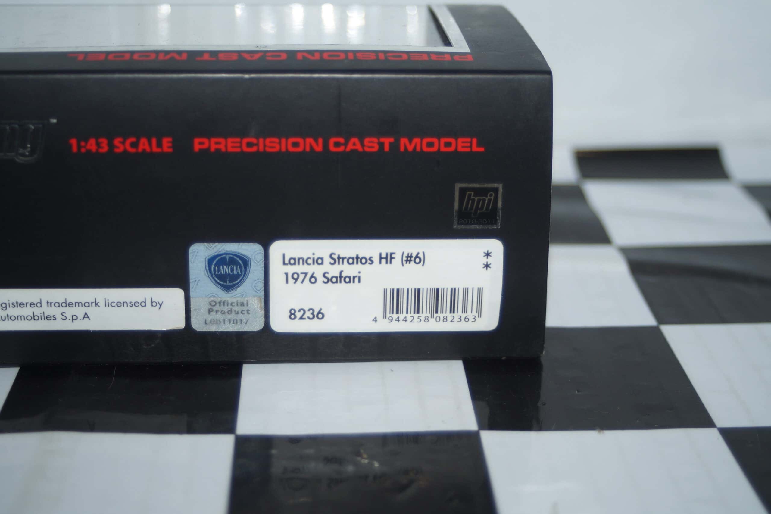 Hpi lancia stratos hf #6 safari  munari 1976 ref 8236 1:43