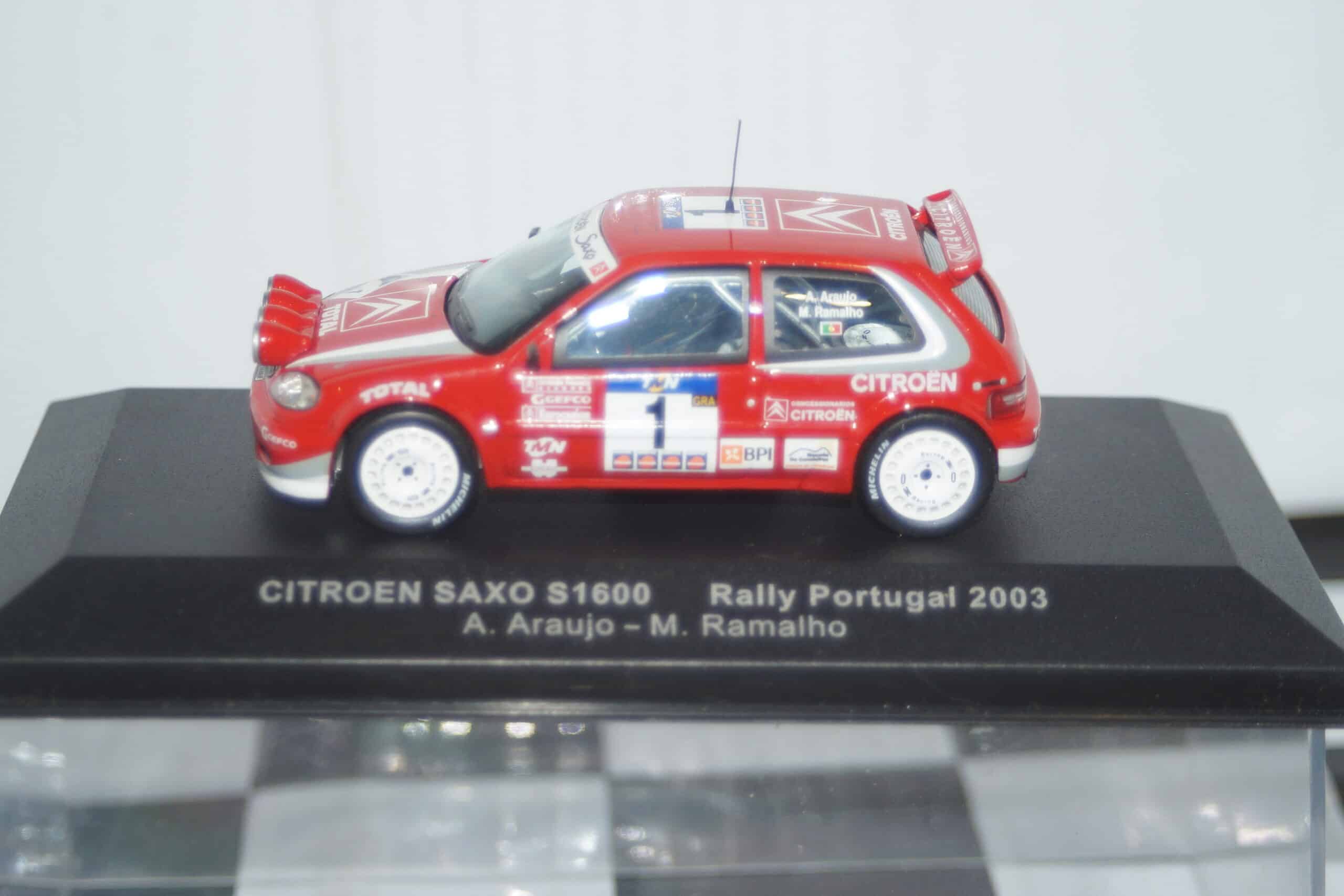 Ixo citroen saxo s1600 portugal rally #1 2003 a.araujo 1:43
