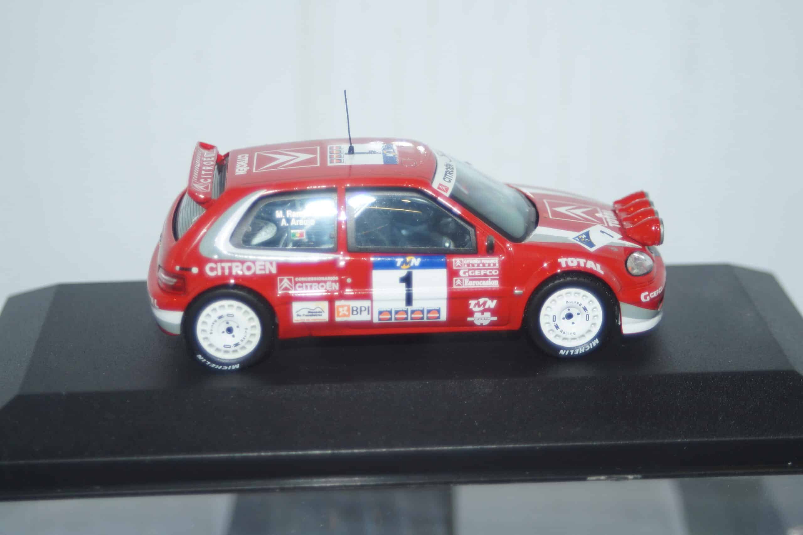 Ixo citroen saxo s1600 portugal rally #1 2003 a.araujo 1:43